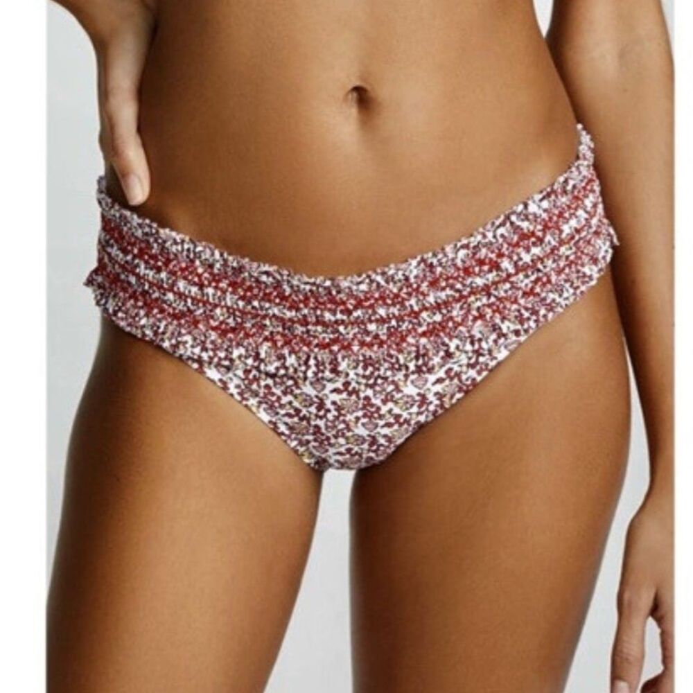 Tory Burch Costa Bikini Bottoms Wild Pansy Size XS